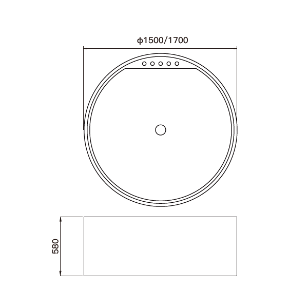 Pure-Acrylic-bathtub-R-1500-Drawing
