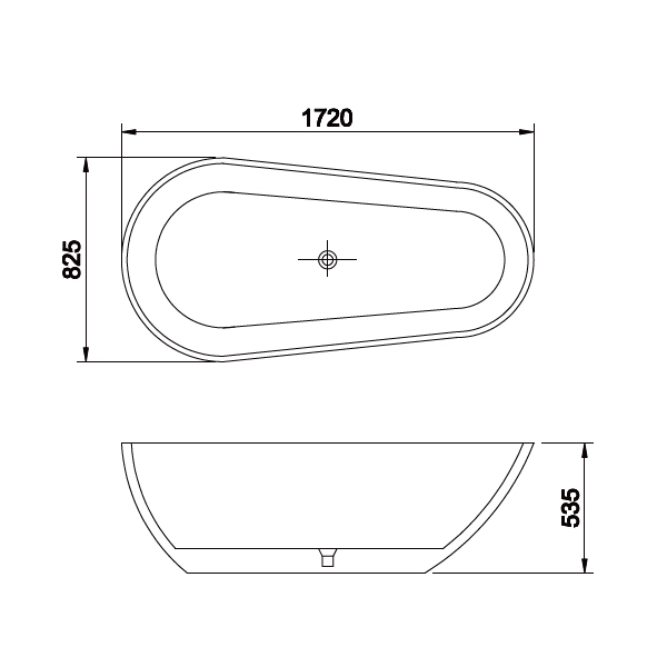 Solid-Surface-Bathtub-D-6003-Drawing