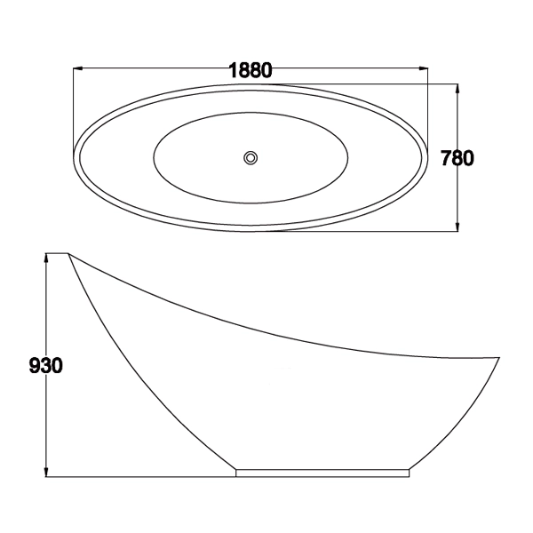 Solid-Surface-Bathtub-D-6048-Drawing